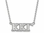 LogoArt Sterling Silver Kappa Kappa Gamma Medium Pendant Necklace With 18 Inch Style number: SS007KKG18