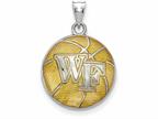 Logoart 925 Sterling Silver Wake Forest Univ. Enameled Basketball Pendant Style number: SS509WFU