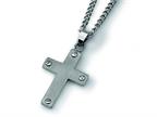 Chisel Titanium Cross with 22 inche Stainless Steel Chain Necklace Style number: TBN101