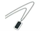 Chisel Titanium Carbon Fiber Dog Tag Necklace - 24 inche Stainless Steel Chain Style number: TBN112