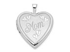 FJC Finejewelers 14k 20mm White Gold Mom W/ Hearts Heart Locket Pendant Necklace 18 inch chain included Style number: XL611