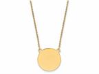 FJC Finejewelers 14k Yellow Gold Polished Plain .018 Gauge 17.25mm Circular Engravable Disc 18 Inch Necklace Style number: XM6241818