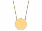 FJC Finejewelers 14k Yellow Gold Plain Circular Engravable  .027 Gauge 22.5mm Disc 18 Inch Necklace Style number: XM6262718