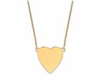 FJC Finejewelers 14k Yellow Gold Plain .018 Gauge Heart Engravable 23mm Disc 18 inch Necklace Style number: XM6281818