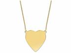 FJC Finejewelers 14k Yellow Gold Plain .018 Gauge Heart Engravable Disc 18 Inch Necklace Style number: XM6291818