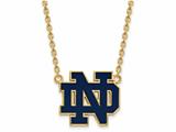 Logoart Sterling Silver Gp University Of Notre Dame Large Pendant Necklace style: GP017UND18