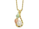 FJC Finejewelers 10 kt Tri Color Gold  w/12K Accents Fresh Water Cultured Pearl Black Hills Gold Necklace style: GQ10BH7281825