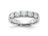 FJC Finejewelers 14 kt White Gold 1ct. 5 Stone G H I True Light Moissanite Band 4 mm style: GQDB00055150MT