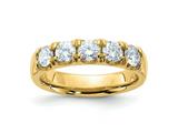 FJC Finejewelers 14 kt Yellow Gold 1ct. 5 Stone D E F Pure Light Moissanite Band 4 mm style: GQDB00055150Y4MP