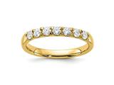 FJC Finejewelers 14 kt Yellow Gold 7 Stone G H I True Light Moissanite Band 2 mm style: GQDB00057050Y4MT