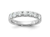 FJC Finejewelers 14 kt White Gold 1 ct 7 Stone G H I True Light Moissanite Band 3 mm style: GQDB00057100MT
