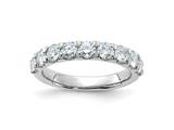 FJC Finejewelers 14 kt White Gold 1.25 ct 9 Stone D E F Pure Light Moissanite Band 3 mm style: GQDB00059150MP