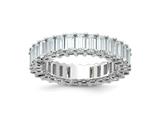 FJC Finejewelers 14 kt White Gold Emerald-cut G H I True Light Moissanite Eternity Band style: GQET00423405W4MT