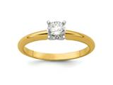 FJC Finejewelers 14 kt Two Tone Gold Lab Grown Diamonds 1/2 carat Round 4-Prong Solitaire Ring style: GQKS112YWLG