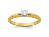 FJC Finejewelers 14 kt Two Tone Gold Lab Grown Diamonds 1/4 carat Round 4-Prong Solitaire Ring style: GQKS114YWLG