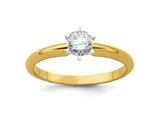 FJC Finejewelers 14 kt Two Tone Gold Lab Grown Diamonds 1/2 carat Round 6-Prong Solitaire Ring style: GQKS4312YWLG