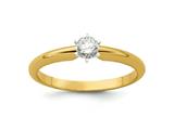 FJC Finejewelers 14 kt Two Tone Gold Lab Grown Diamonds 1/4 carat Round 6-Prong Solitaire Ring style: GQKS4314YWLG