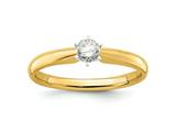 FJC Finejewelers 14 kt Two Tone Gold Lab Grown Diamonds 1/4 carat Round 6-Prong Solitaire Ring style: GQKS4814YWLG