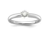 FJC Finejewelers 14 kt White Gold Lab Grown Diamonds 1/4 carat Round 6-Prong Solitaire Ring style: GQKS4914WLG