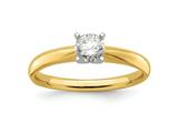FJC Finejewelers 14 kt Two Tone Gold Lab Grown Diamonds 1/2 carat Round 4-Prong Solitaire Ring style: GQKS612YWLG