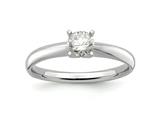 FJC Finejewelers 14 kt White Gold Lab Grown Diamonds 1/2 carat Round 4-Prong Solitaire Ring style: GQKS712WLG