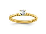 FJC Finejewelers 14 kt Yellow Gold 1/4 ct Round Lab Grown Diamond Solitaire Engagement Ring 2 mm style: GQRM1930E025YLD