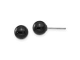 FJC Finejewelers 14 kt White Gold Ball Madi K Onyx Bead Earrings 8 mm x 8 mm style: GQSE370