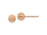 FJC Finejewelers 14 kt Rose Gold Bright Cut Ball Post Earrings 6 mm x 6 mm style: GQTL907R
