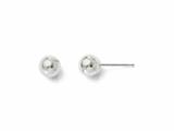 Finejewelers 14k White Gold Polished 5mm Ball Post Earrings style: LES28Z