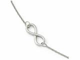 FJC Finejewelers 14k White Gold Polished Infinity With 1in Ext. Anklet style: LESLF6599