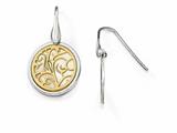 FJC Finejewelers Sterling Silver Gold-tone Mother Of Pearl Dangle Earrings style: LESQLE573