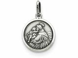 FJC Finejewelers Sterling Silver Antiqued Saint Anthony Medal Pendant Necklace - Chain Included style: QC3576