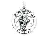 <b>Engravable</b> FJC Finejewelers Sterling Silver St. Jude Thaddeus Medal Pendant Necklace - Chain Included style: QC3602