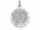 <b>Engravable</b> FJC Finejewelers Sterling Silver St. Christopher Medal Charm style: QC382