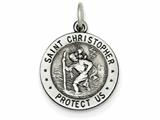 FJC Finejewelers Sterling Silver St Christopher Us Army Medal Pendant Necklace - Chain Included style: QC4403