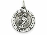 FJC Finejewelers Sterling Silver St. Christopher Us Navy Medal Pendant Necklace - Chain Included style: QC4404