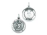 Finejewelers Sterling Silver St.christopher Us Air Force Medal Pendant Necklace - Chain Included style: QC4405