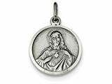 Finejewelers Sterling Silver Sacred Heart Of Jesus Medal Pendant Necklace - Chain Included style: QC5483
