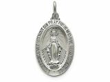 Finejewelers Sterling Silver Miraculous Medal Pendant Necklace - Chain Included style: QC5515