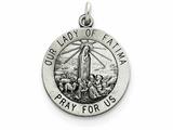 Finejewelers Sterling Silver Antiqued Our Lady Of Fatima Medal Pendant Necklace - Chain Included style: QC5579