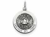 Finejewelers Sterling Silver Caridad Del Cobre Medal Pendant Necklace - Chain Included style: QC5593