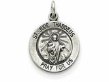 Finejewelers Sterling Silver Saint Jude Thaddeus Medal Pendant Necklace - Chain Included style: QC5689
