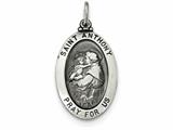 FJC Finejewelers Sterling Silver Antiqued Saint Anthony Medal Pendant Necklace - Chain Included style: QC5708