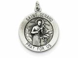 FJC Finejewelers Sterling Silver Antiqued Saint Gerard Medal Pendant Necklace - Chain Included style: QC5730
