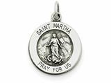 FJC Finejewelers Sterling Silver Antiqued Saint Martha Medal Pendant Necklace - Chain Included style: QC5739