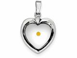 Finejewelers Sterling Silver Heart With Mustard Seed Pendant Necklace - Chain Included style: QC7398CD