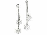 FJC Finejewelers Sterling Silver Flower Dangle Post Earrings style: QE4097