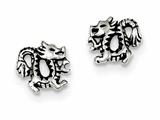 FJC Finejewelers Sterling Silver Antiqued Dragon Post Earrings style: QE4913