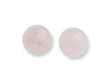 FJC Finejewelers Sterling Silver 10-10.5mm Button Rose Quartz Post Earrings style: QE6320