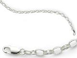 Amore LaVita™ Sterling Silver 5mm Rolo Charm Bracelet 7 inches style: QFC887